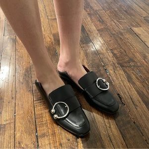 Black Bally Loafer/ Mule/Slides 37